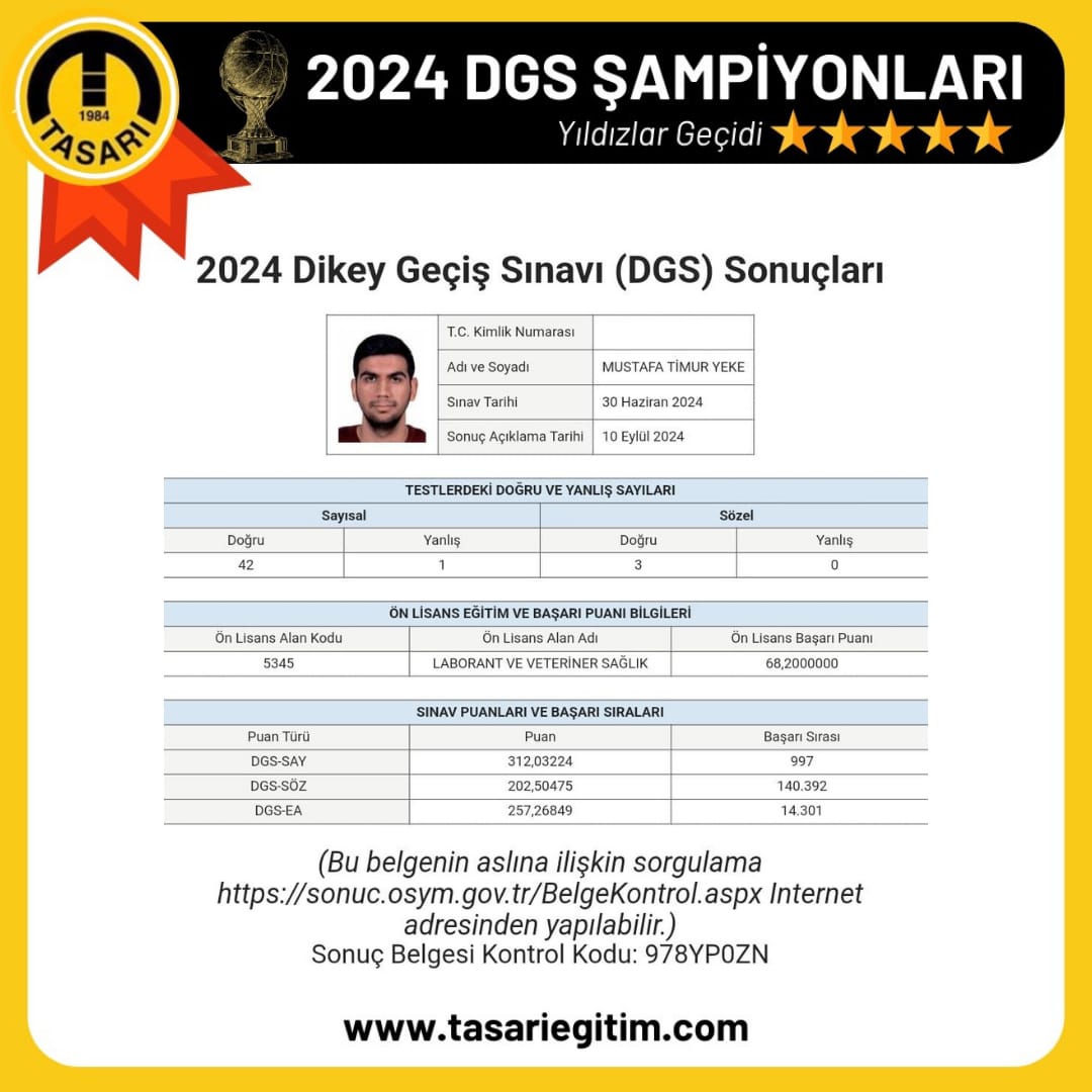 2024 DGS Şampiyonu 26